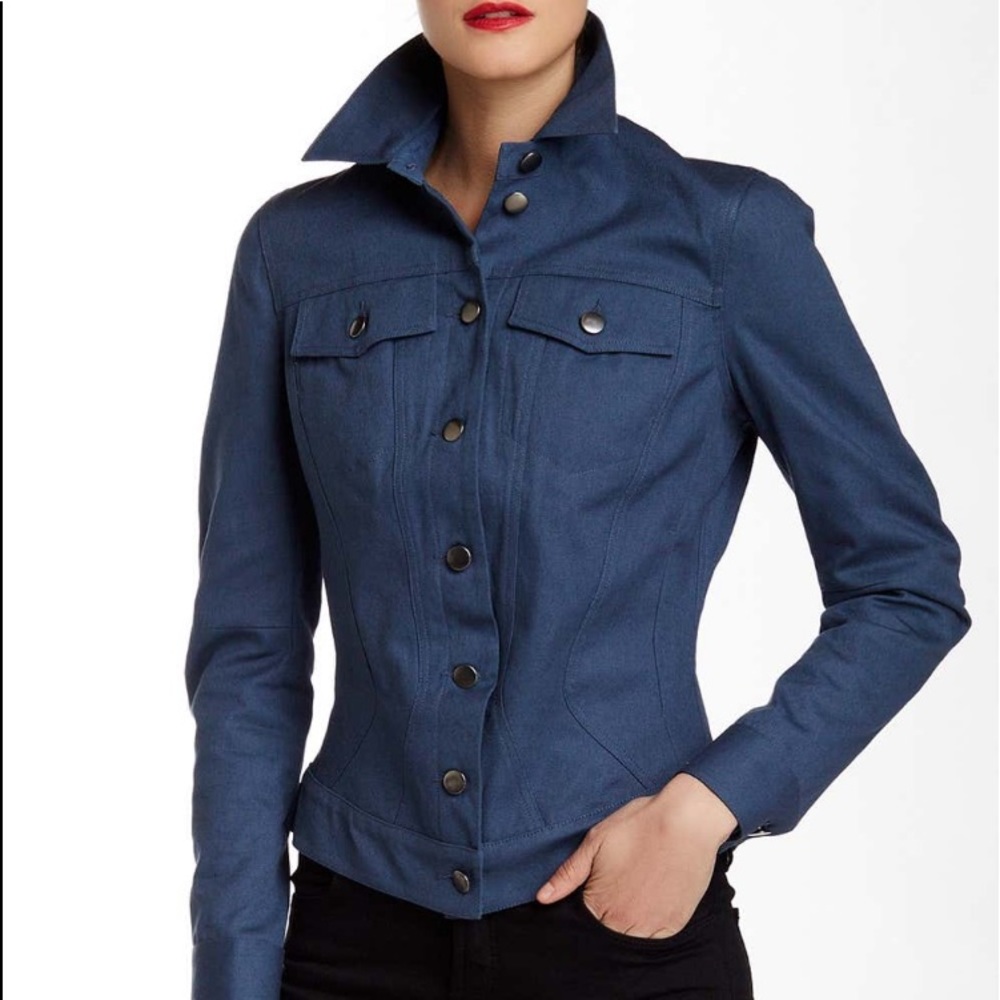 L.A.M.B Gwen Stefani Canvas Peplum Jacket